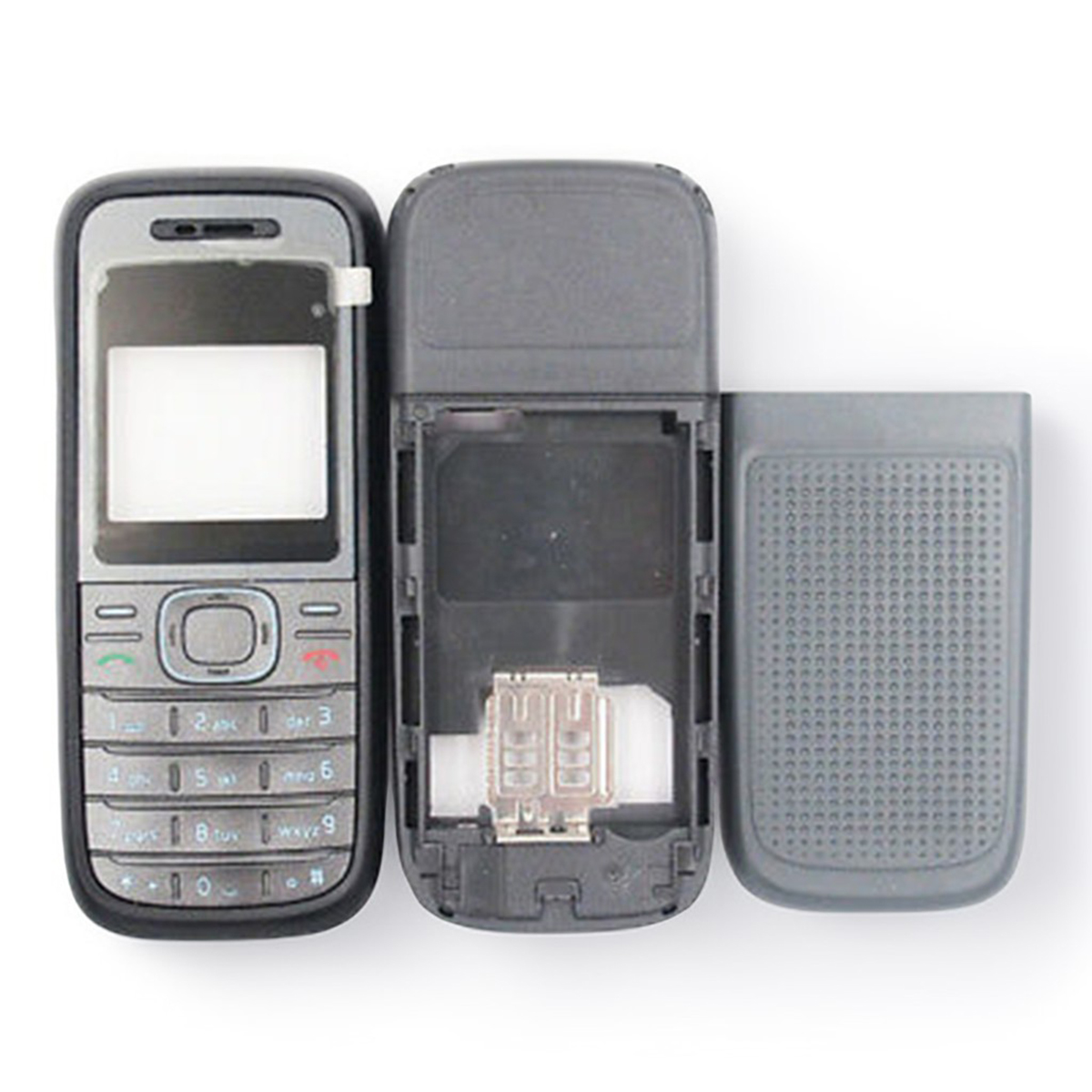 Full Front and Back Mobile Casing for Nokia 1208 with Keypad Durable Plastic Shell