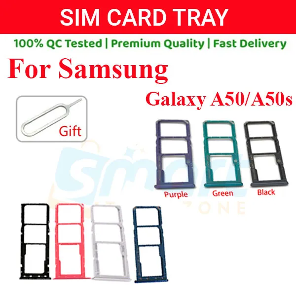 Samsung Galaxy A50/A50s Sim Tray Micro SD Card Slot with Sim Ejector Pin Replacement Replacement Parts Price in Bangladesh - Mobile.com.bd