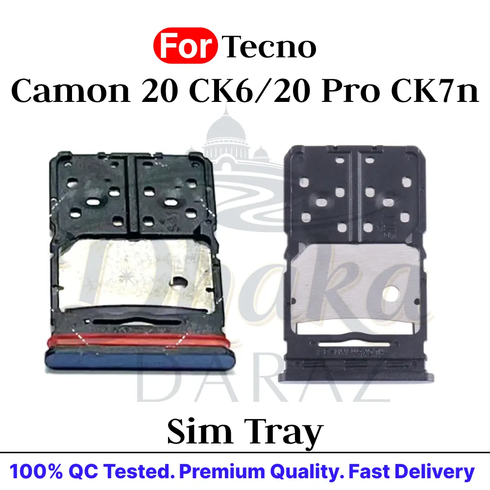 Tecno Camon 20 CK6/20 Pro CK7n Sim Tray Micro SD Card Slot with Sim Ejector Pin Replacement Parts Price in Bangladesh - Mobile.com.bd