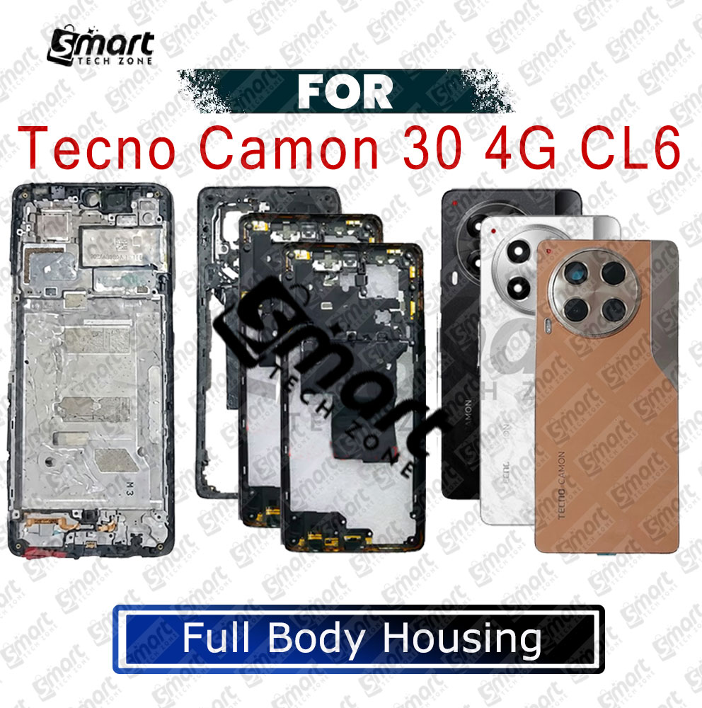 Tecno Camon 30 4G Full Body Housing | LCD Frame + Middle Frame + Back Panel + Camera