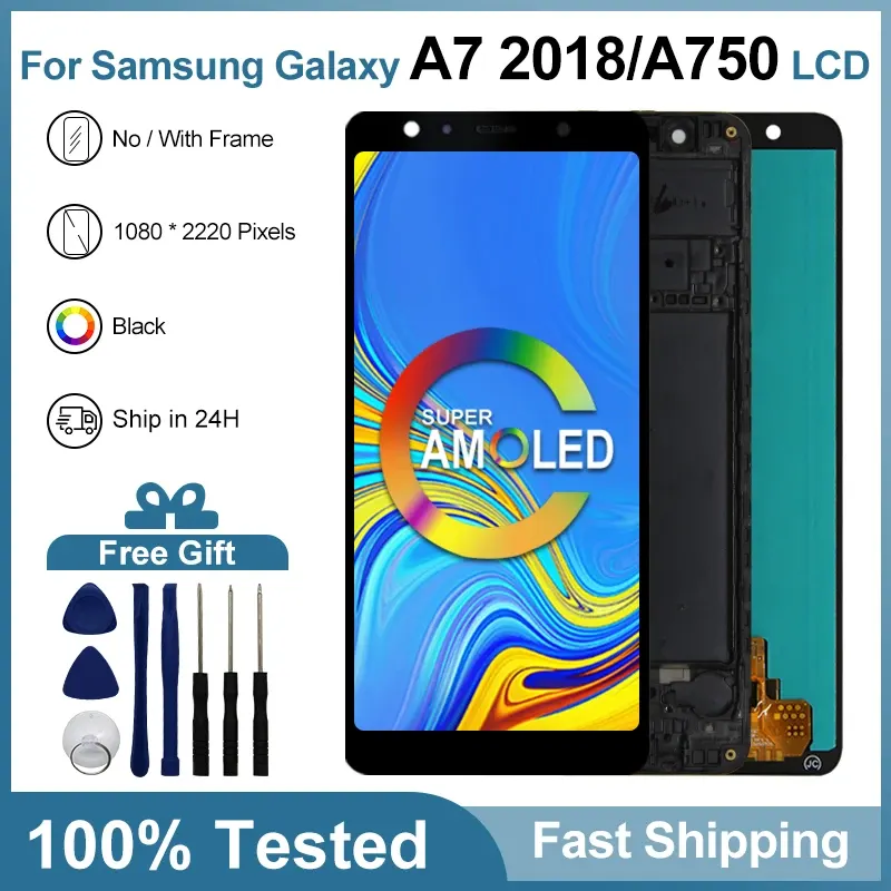 Others Super Amoled For A750 LCD Display Touch Screen Replace For A7 (2018) Replacement Parts Price in Bangladesh - Mobile.com.bd