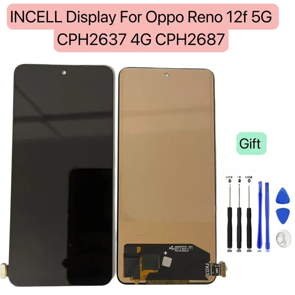 Amoled/Tft 6.67'' Display For Oppo Reno 12F LCD Touch Screen Digitizer For Oppo - Price in Bangladesh