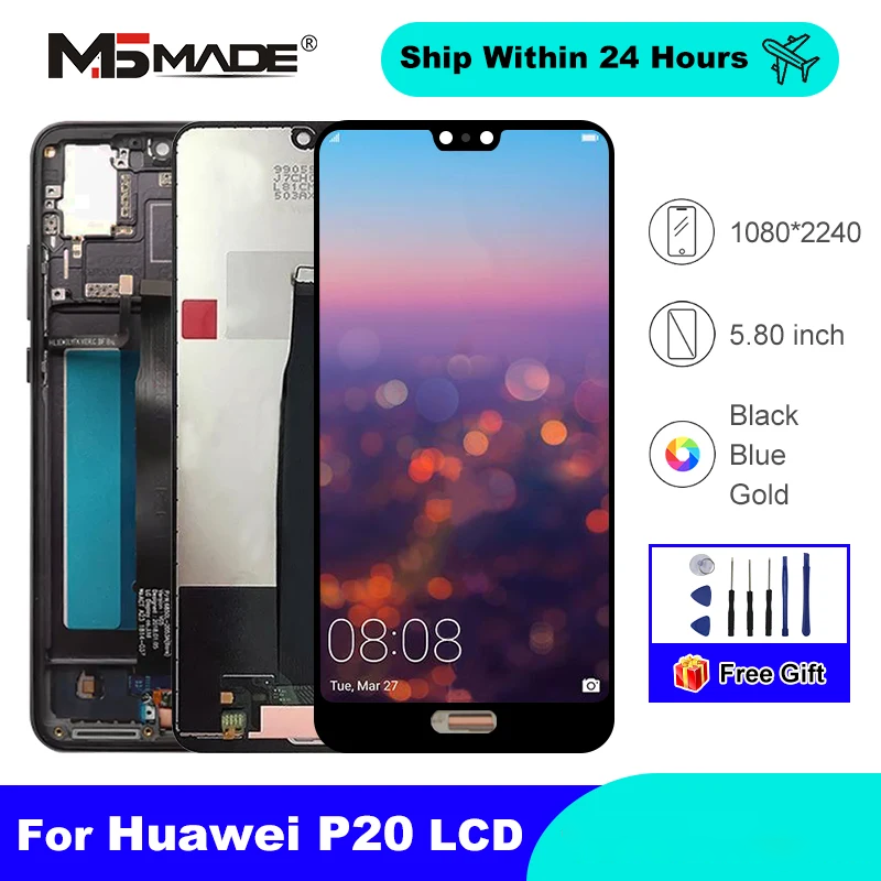 5.8" For Huawei P20 Display Touch Screen Digitizer Assembly Parts For Huawei Eml-L29