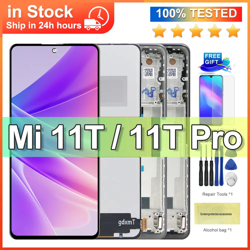 Others 6.76" Tested Mi 11T Pro LCD Display Screen with Frame Touch Digitizer Assembly For Replacement Parts Price in Bangladesh - Mobile.com.bd