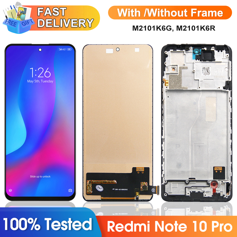 Display Screen for Xiaomi Redmi Note 10 Pro M2101K6G M2101K6R Lcd Display Digital