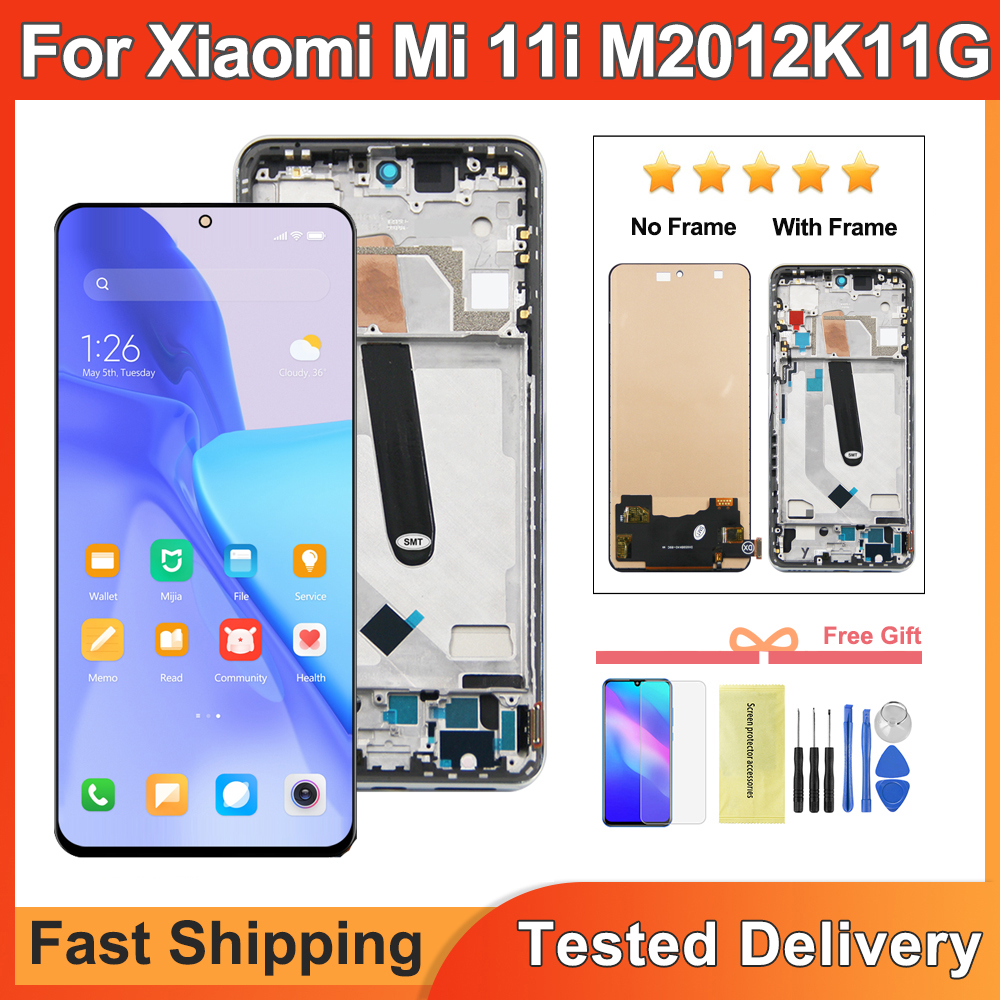 100% Tested Screen For Mi 11i M2012K11G LCD Display Touch Screen Digitizer Panel