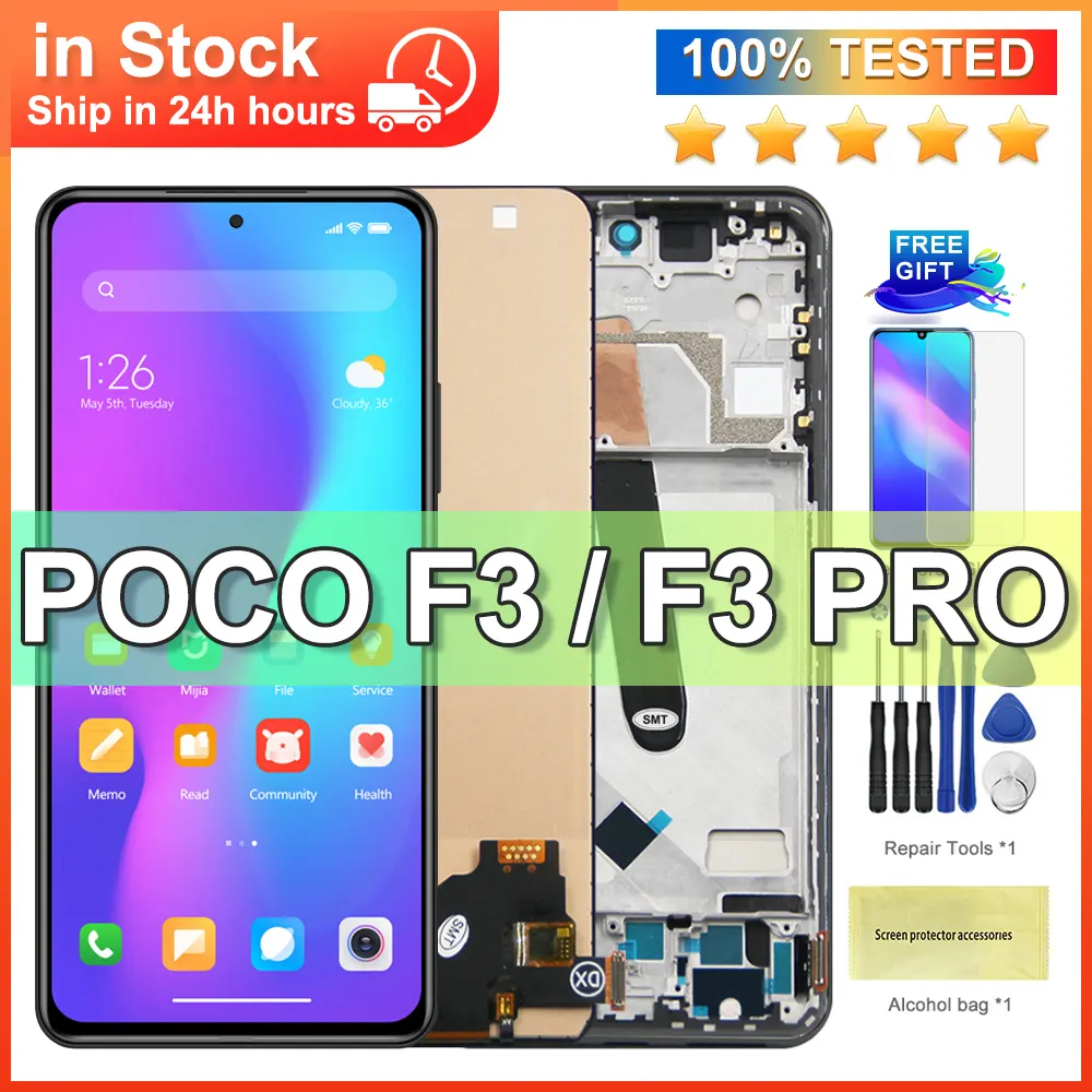 Xiaomi 100% Teste For Xiaomi Poco F3 LCD M2012K11AG Display Touch Screen Digitizer Assembly Replacement Parts Price in Bangladesh - Mobile.com.bd