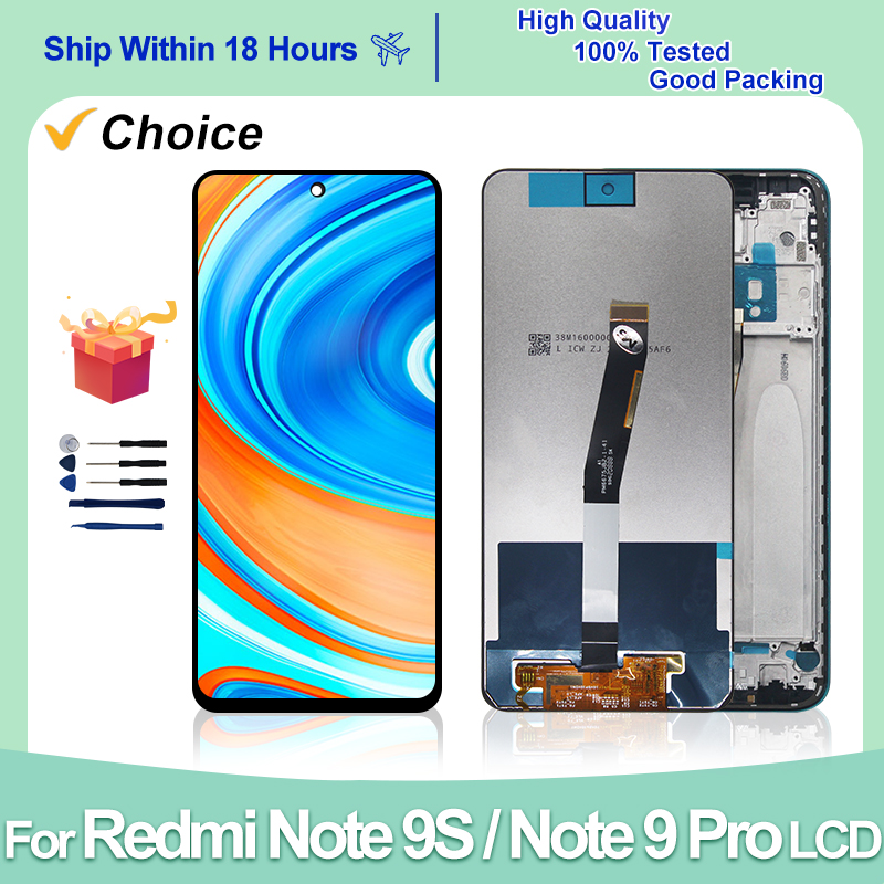 6.67" For Xiaomi Redmi Note 9 Pro LCD Display Touch Screen Digitizer For Redmi Note