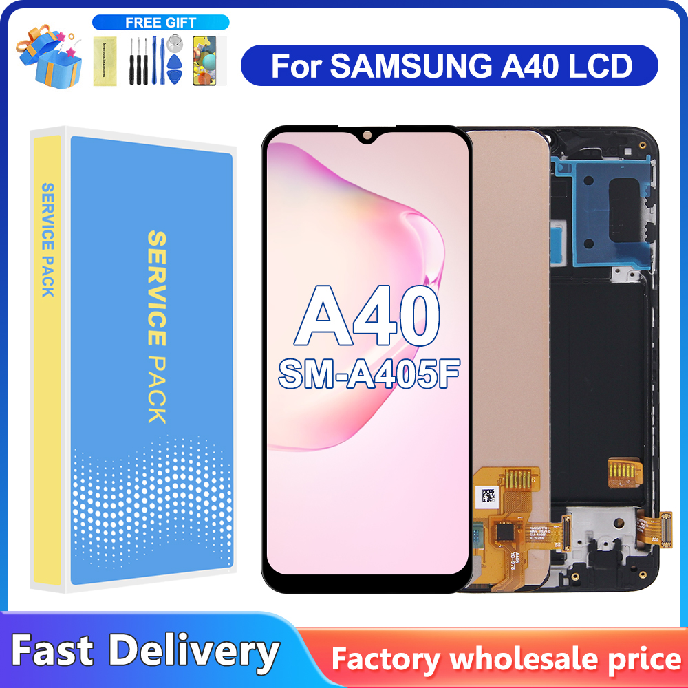 A40 Display For Tested A405F A405 A405FM A405S LCD Display Touch Screen With Frame