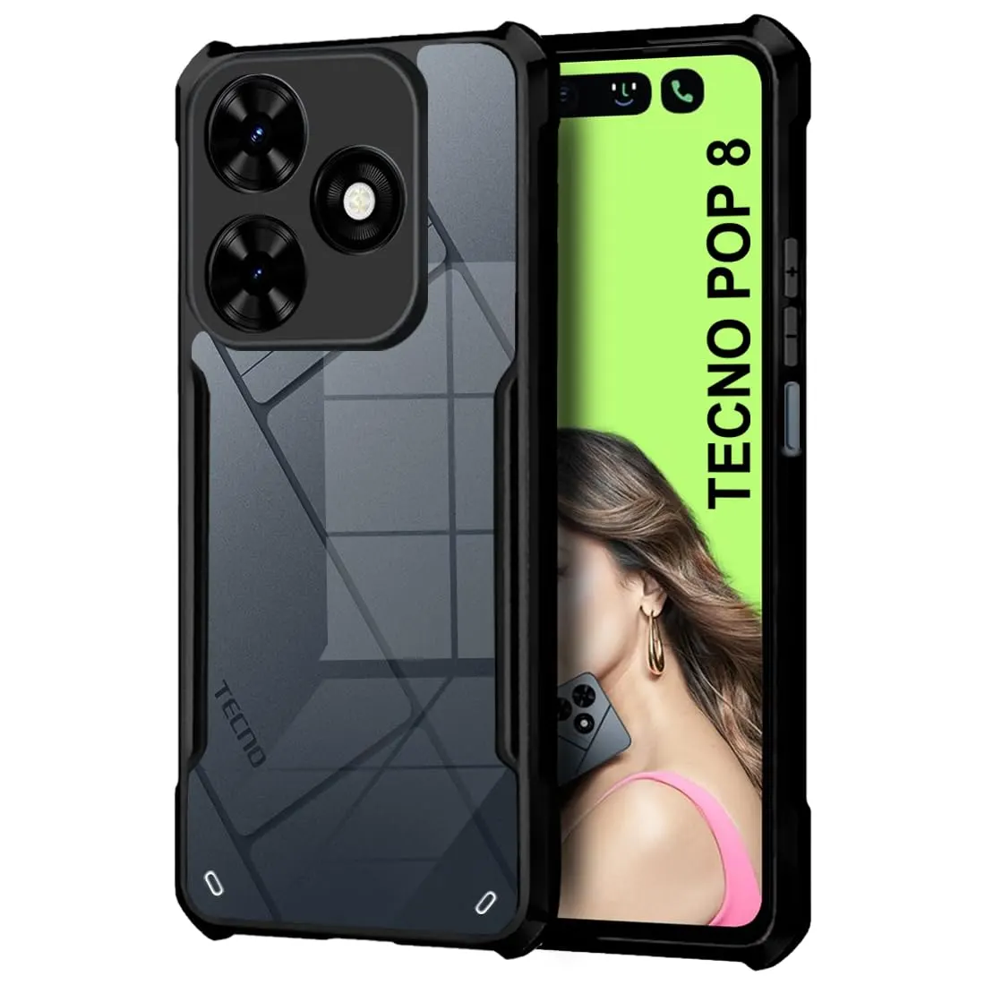 Tecno Pop 8 / ALL Type of cover ( Silicone cover / Xundd cover / Pani cover / Transparent cover ) cover Pani Cover