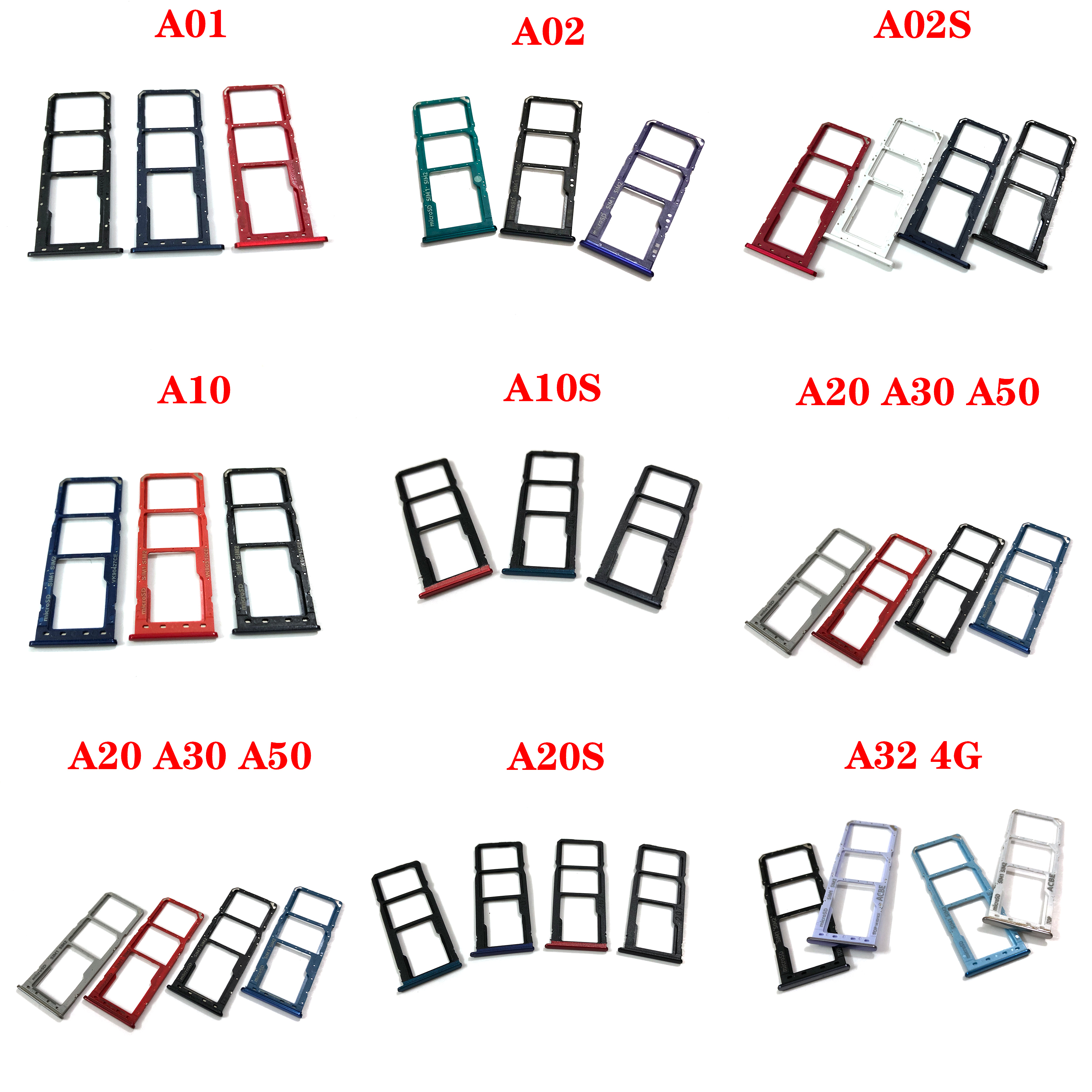 Samsung Galaxy A10 A10S A20 A20S A30 A30s A40 A50 A50S A51 A60 A70 Sim Tray Replacement Parts Price in Bangladesh - Mobile.com.bd