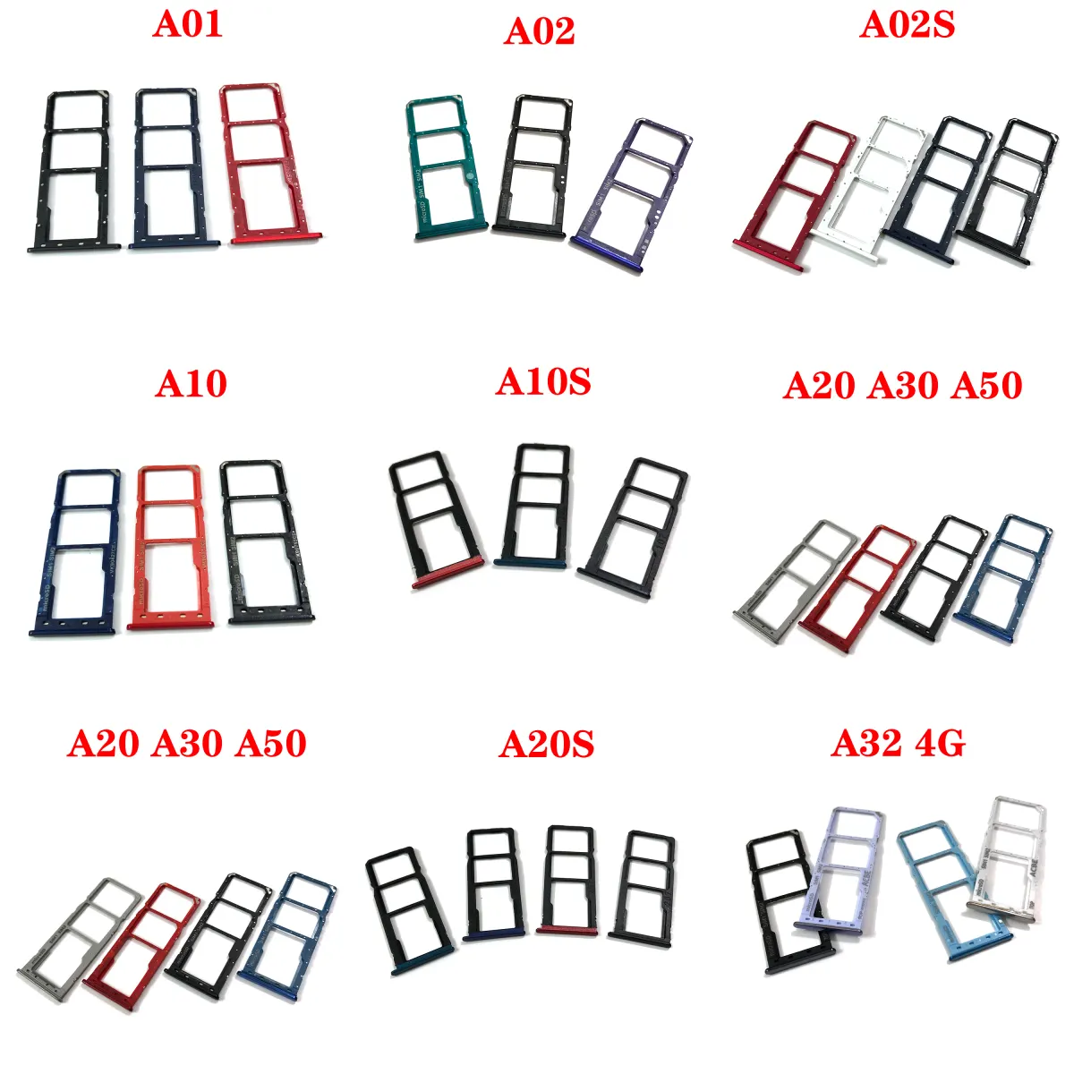 Samsung Galaxy A10 A10S A20 A20S A30 A30s A40 A50 A50S A51 A60 A70 Sim Tray Replacement Parts Price in Bangladesh - Mobile.com.bd