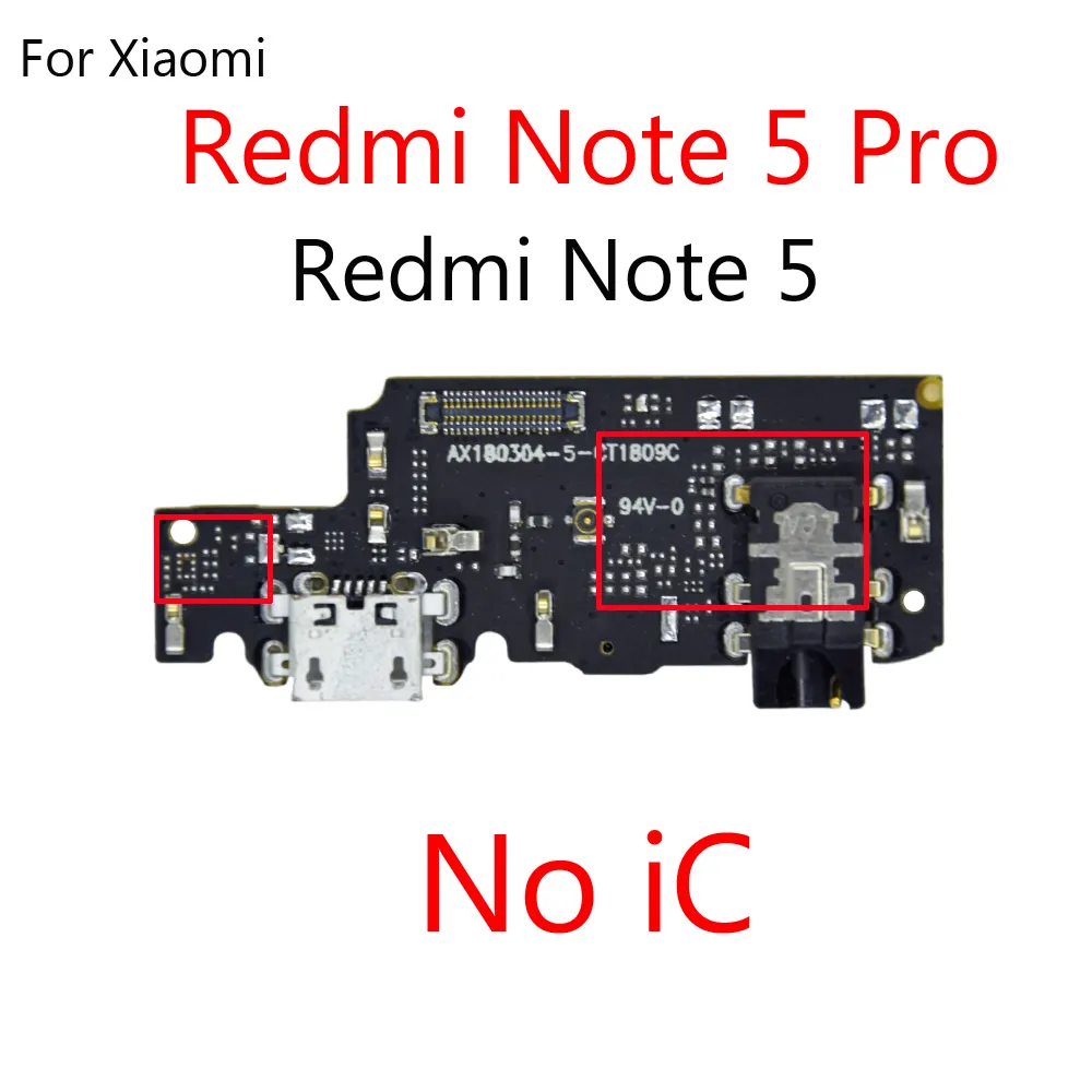 Xiaomi Charging Logic Board For Xiaomi Redmi Note 5/Xiaomi Redmi Note 5A/Xiaomi Redmi Note 5Plus/ Xiaomi Redmi Note 5Pro  Charging Port For USB Plug PCB Dock Connector Replacement Parts Charging Port Parts Price in Bangladesh - Mobile.com.bd