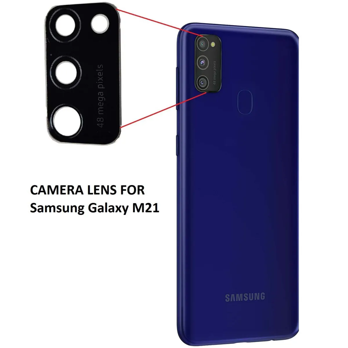 Samsung Back Rear Camera Lens Glass Compatible with Samsung Galaxy M21 Camera Lens Glass Replacement Parts Price in Bangladesh - Mobile.com.bd