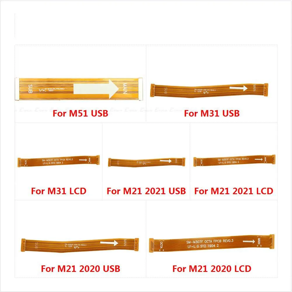 Samsung Main Motherboard USB and LCD Flex Cable Ribbon for Samsung Galaxy  M21 M31 M51 Main LCD Flex Cable Replacement Parts Price in Bangladesh - Mobile.com.bd