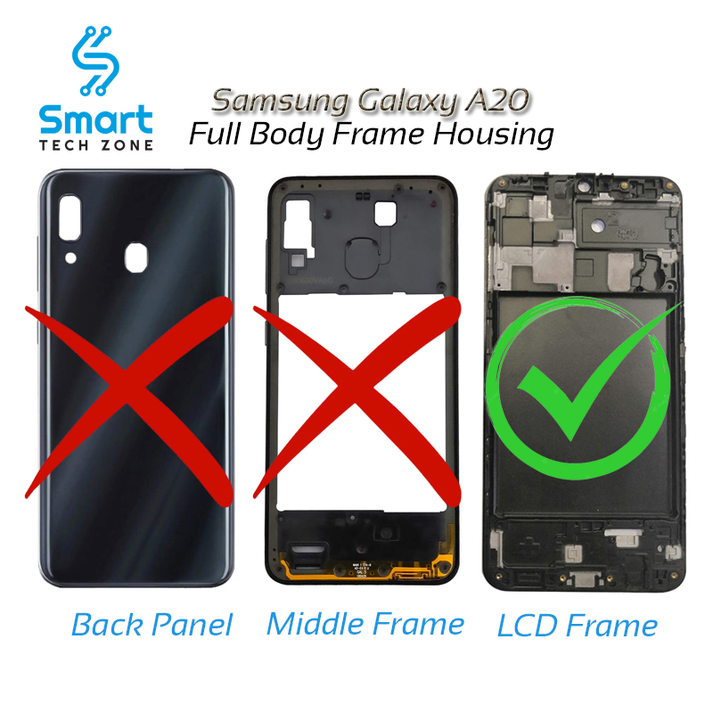 Samsung Galaxy A20 Only Front LCD Frame Housing Replacement Parts Price in Bangladesh - Mobile.com.bd