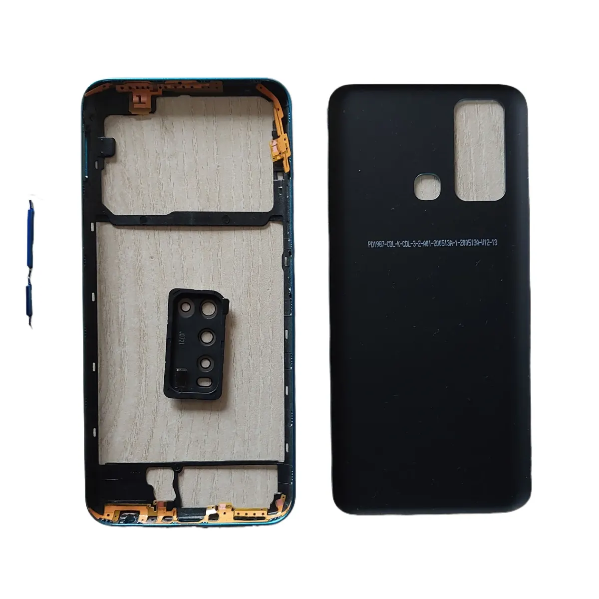 Vivo Y30/Y50 Middle Frame Bezel Cover and Back Panel With Camera Glass+Side Button Without LCD Frame Panel Replacement Parts Price in Bangladesh - Mobile.com.bd