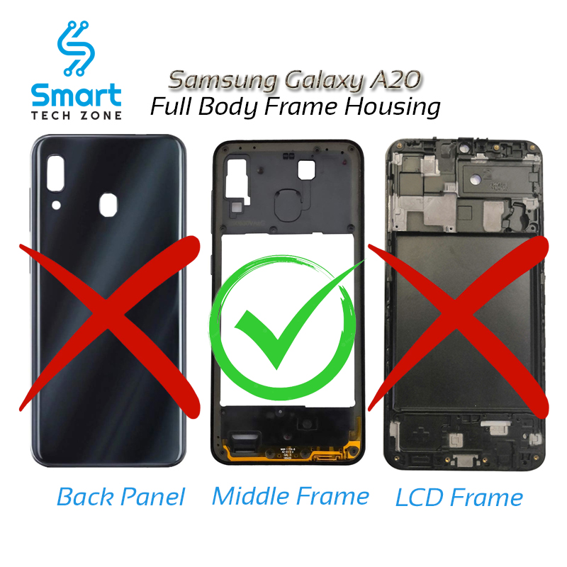 Samsung Galaxy A20 Middle Frame (Without LCD Frame Panel and Back Panel) Replacement Parts Price in Bangladesh - Mobile.com.bd