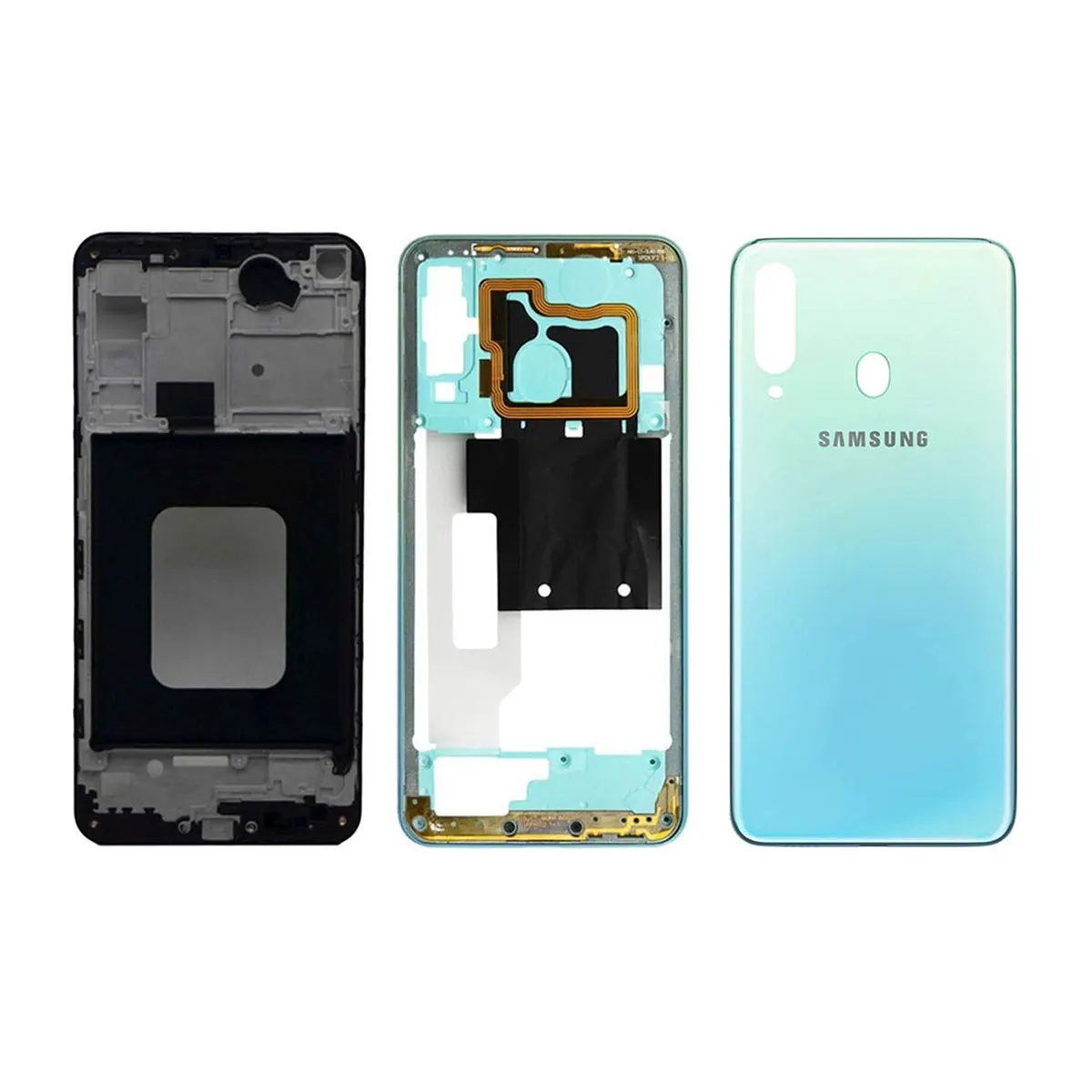 Samsung Galaxy M40 A60 Full Body Housing Middle Frame Back Panel Without Camera Glass Replacement Parts Price in Bangladesh - Mobile.com.bd