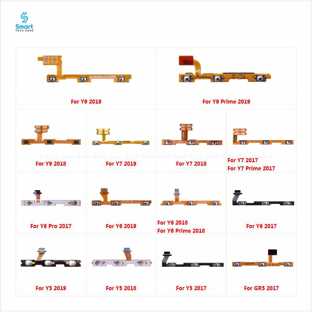 Huawei Y9 Y7 Y6 Pro Y5 Prime Lite GR5 2017 2018 2019 On Off Key Ribbon Power Switch Volume Button Flex Replacement Part Replacement Parts Price in Bangladesh - Mobile.com.bd