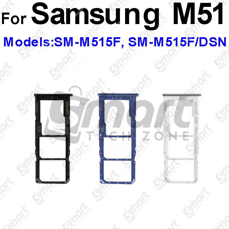Samsung SIM Card Tray Slot Reader Adapter  for Samsung Galaxy M51 M515 (Free High Quality Sim Ejector Pin) Replacement Parts Price in Bangladesh - Mobile.com.bd