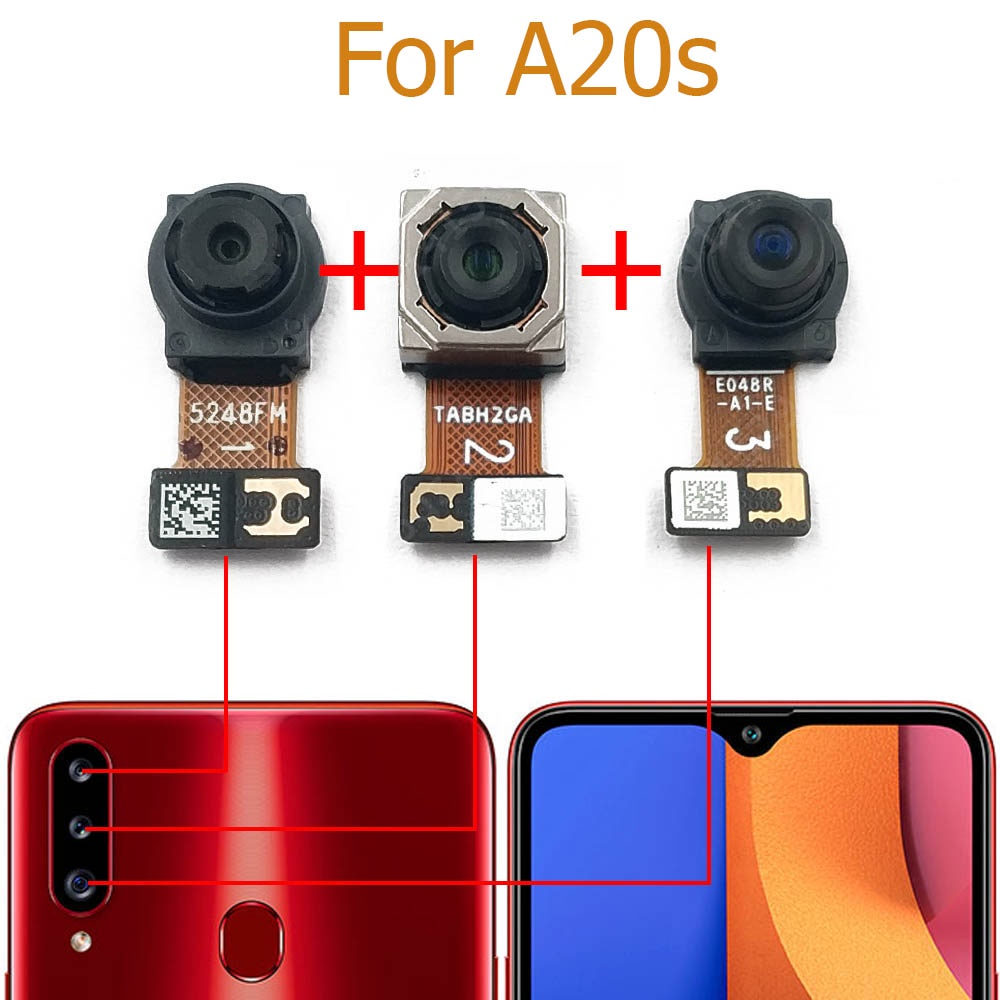 Samsung Back Rear Big Main Camera Module Flex Cable For Samsung Galaxy A20s A207F Small Front Camera Flex Replacement Parts Price in Bangladesh - Mobile.com.bd