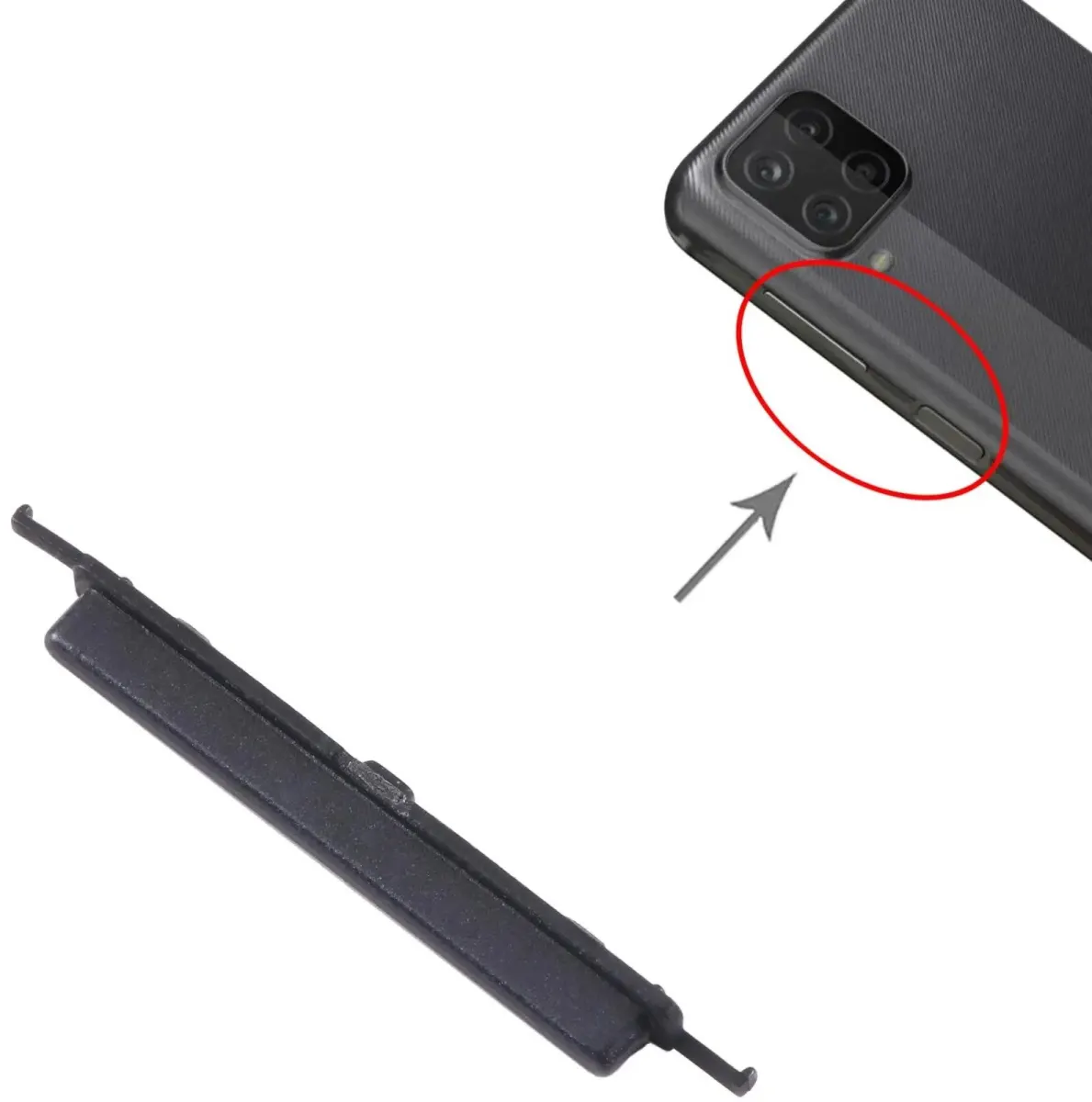 Samsung Compatible with Samsung Galaxy A12 SM-A125 External Side Buttons Volume Control Button Outside Side Keys (Black) Replacement Parts Price in Bangladesh - Mobile.com.bd