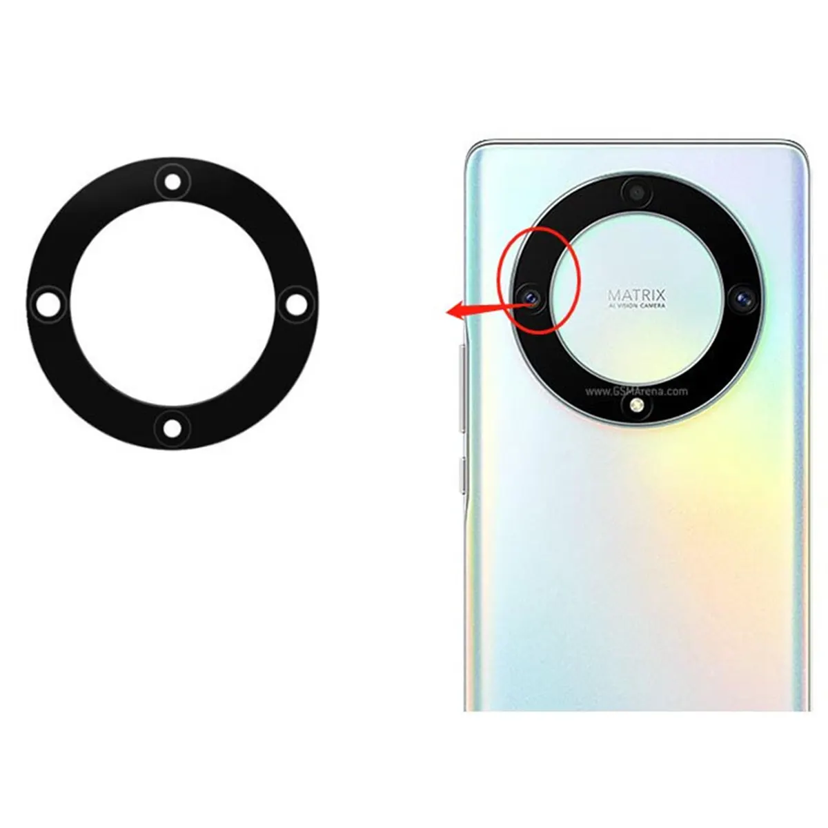 Huawei Rear Back Main Camera Glass Outer and Inner Lens Replacement For Huawei Honor X9a X9b RMO-NX1 ALI-NX1 Replacement Parts Price in Bangladesh - Mobile.com.bd