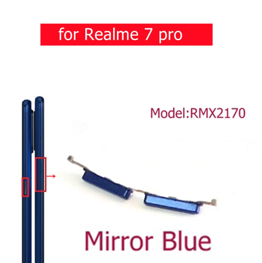 Realme Volume Button Out Side Key For Realme 7 Pro RMX2170 External Side Buttons (Blue) Replacement Parts Price in Bangladesh - Mobile.com.bd