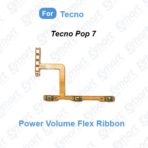 Tecno Pop 7 (BF6) Power on / off Switch Button Side Volume Up Down Buttons Flex Cable Replacement Parts Price in Bangladesh - Mobile.com.bd