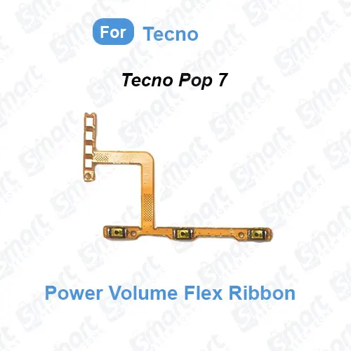 Tecno Pop 7 (BF6) Power on / off Switch Button Side Volume Up Down Buttons Flex Cable Replacement Parts Price in Bangladesh - Mobile.com.bd