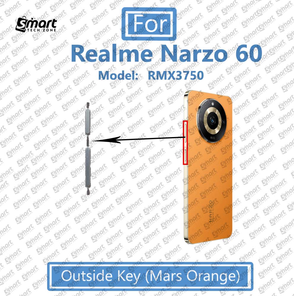 Realme Compatible with Realme Narzo 60 External Side Buttons Power On Off + Volume Control Button Outside Side Keys Replacement Parts Price in Bangladesh - Mobile.com.bd