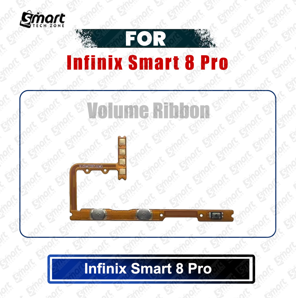 Infinix Smart 8 Pro (X6525B) Volume Up Down Buttons Flex Cable Replacement Parts Price in Bangladesh - Mobile.com.bd