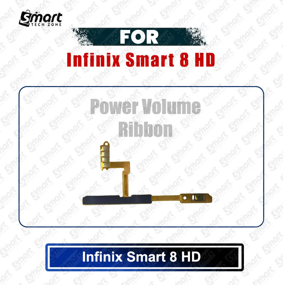 Infinix Smart 8 HD (X6525) Power on / off Switch Button Side Volume Up Down Buttons Flex Cable Replacement Parts Price in Bangladesh - Mobile.com.bd