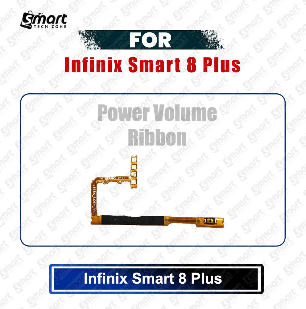 Infinix Smart 8 Plus (X6526) Power on / off Switch Button Side Volume Up Down Buttons Flex Cable Replacement Parts Price in Bangladesh - Mobile.com.bd
