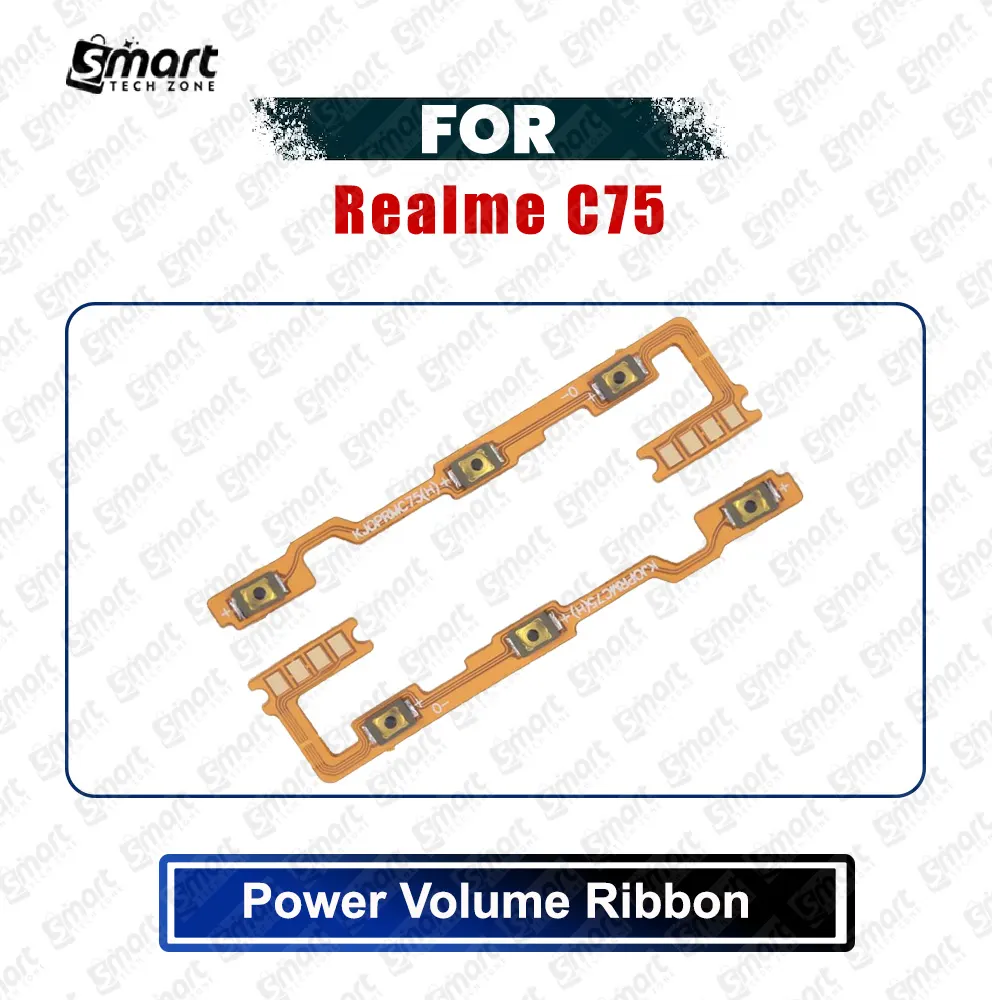 Realme C75 Power On/Off Switch Button Side Volume Up Down Buttons Flex Cable Replacement Parts Price in Bangladesh - Mobile.com.bd