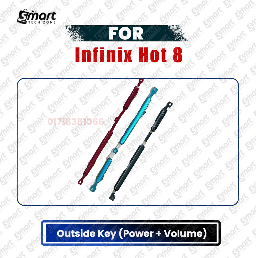 Infinix Power Volume Button Out Side Key For Infinix Hot 8 External Side Button Replacement Parts Price in Bangladesh - Mobile.com.bd