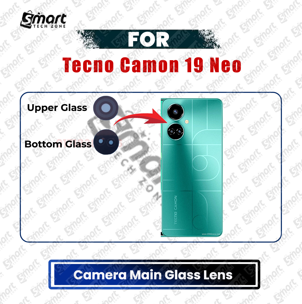Tecno Camera Main Glass Lens for Tecno Camon 19 Neo Replacement Part (Not Tempered Camera Glass Protector) Replacement Parts Price in Bangladesh - Mobile.com.bd