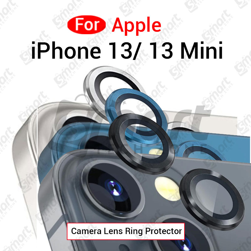 For Apple iPhone 13 13 Mini All Colour Camera Protector Metal Ring Tempered Glass Camera Lens Protector