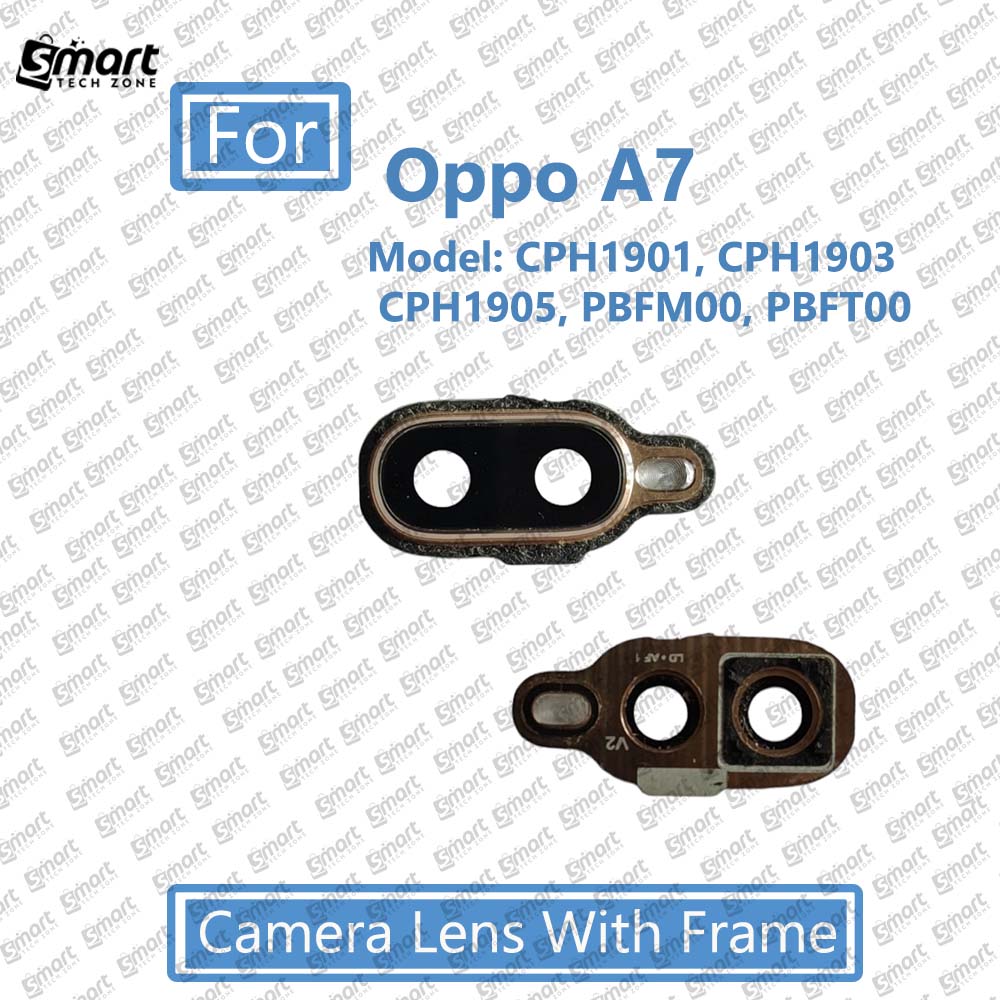 For Oppo A7 (CPH1901, CPH1903, CPH1905, PBFM00, PBFT00)  Main Camera  Glass  With Lens Replacement Part (Not Tempered Camera Glass Protector) - Price in Bangladesh