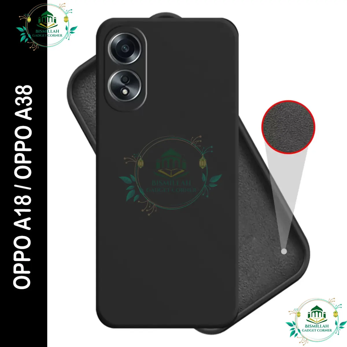 Premium Liquid Silicone Phone case for OPPO A18 / OPPO A38 Liquid Silicon Mobile Back Case Soft Silicone Phone Cover