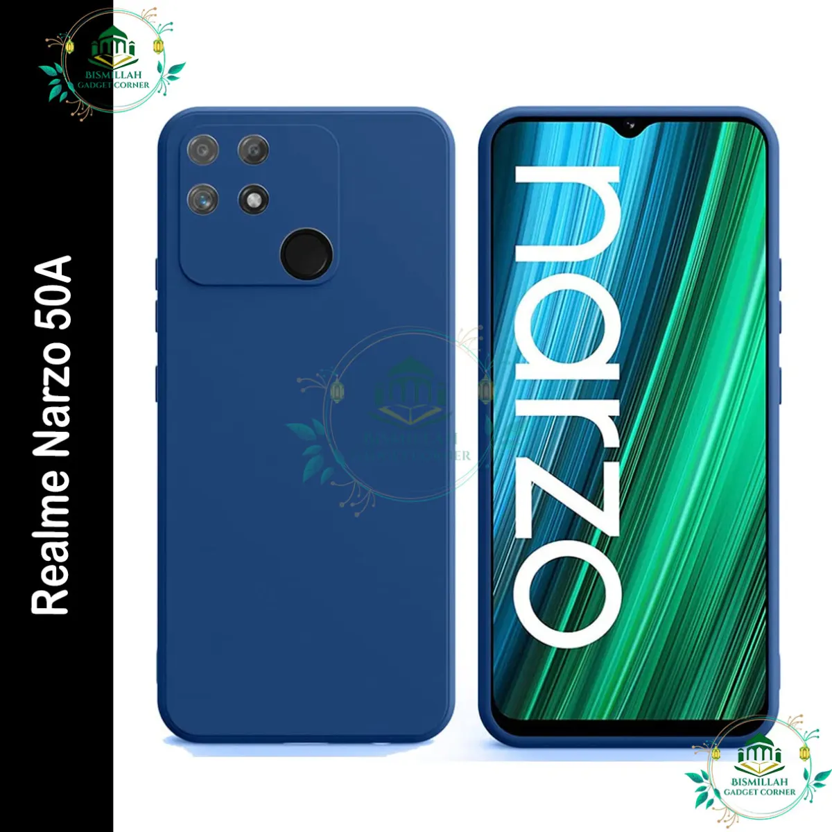 Premium Liquid Silicone Phone case for Realme Narzo 50A Liquid Silicon Mobile Back Case Soft Silicone Phone Cover