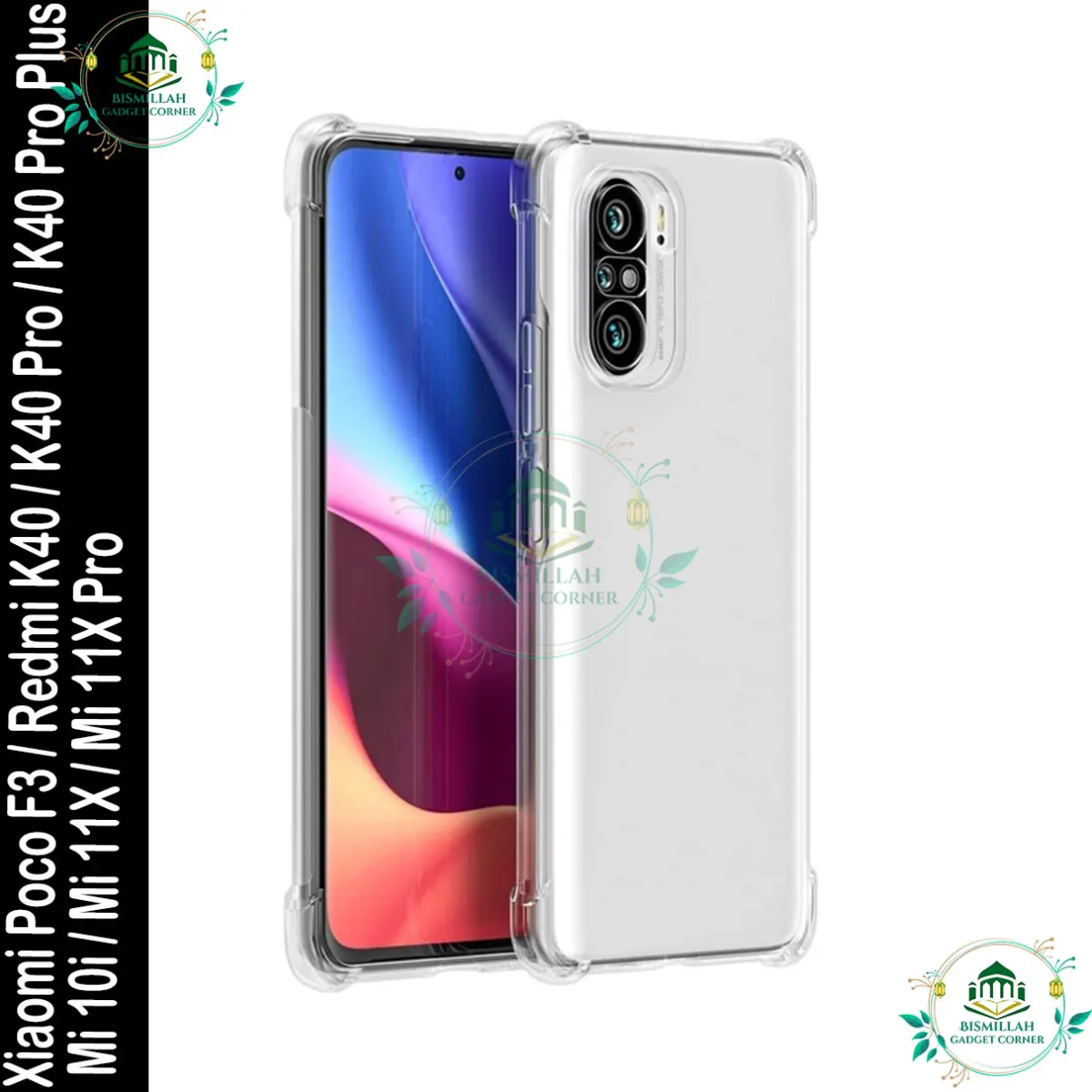 Transparent back cover For Xiaomi Poco F3 / Redmi K40 / Redmi K40 Pro / Redmi K40 Pro Plus / Mi 10i / Mi 11X 5G / Mi 11X Pro Luxury transparent Protect Back Cover Soft Case