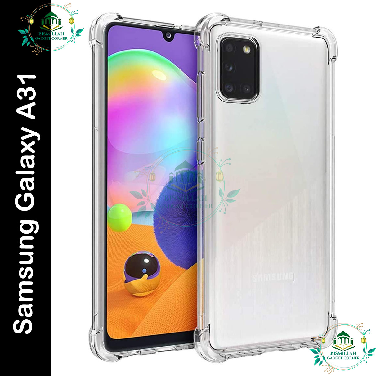 Transparent back cover For Samsung Galaxy A31 Luxury transparent Protect Back Cover Soft Case Silicone Phone Cases Price in Bangladesh - Mobile.com.bd