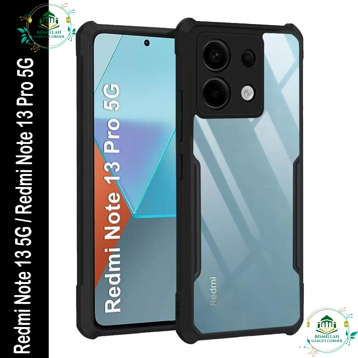 Xundd Back Cover for Xiaomi Redmi Note 13 Pro 5G / Xiaomi Redmi Note 13 5G Transparent Hybrid Hard PC Back Bumper Silicone Phone Cases Price in Bangladesh - Mobile.com.bd