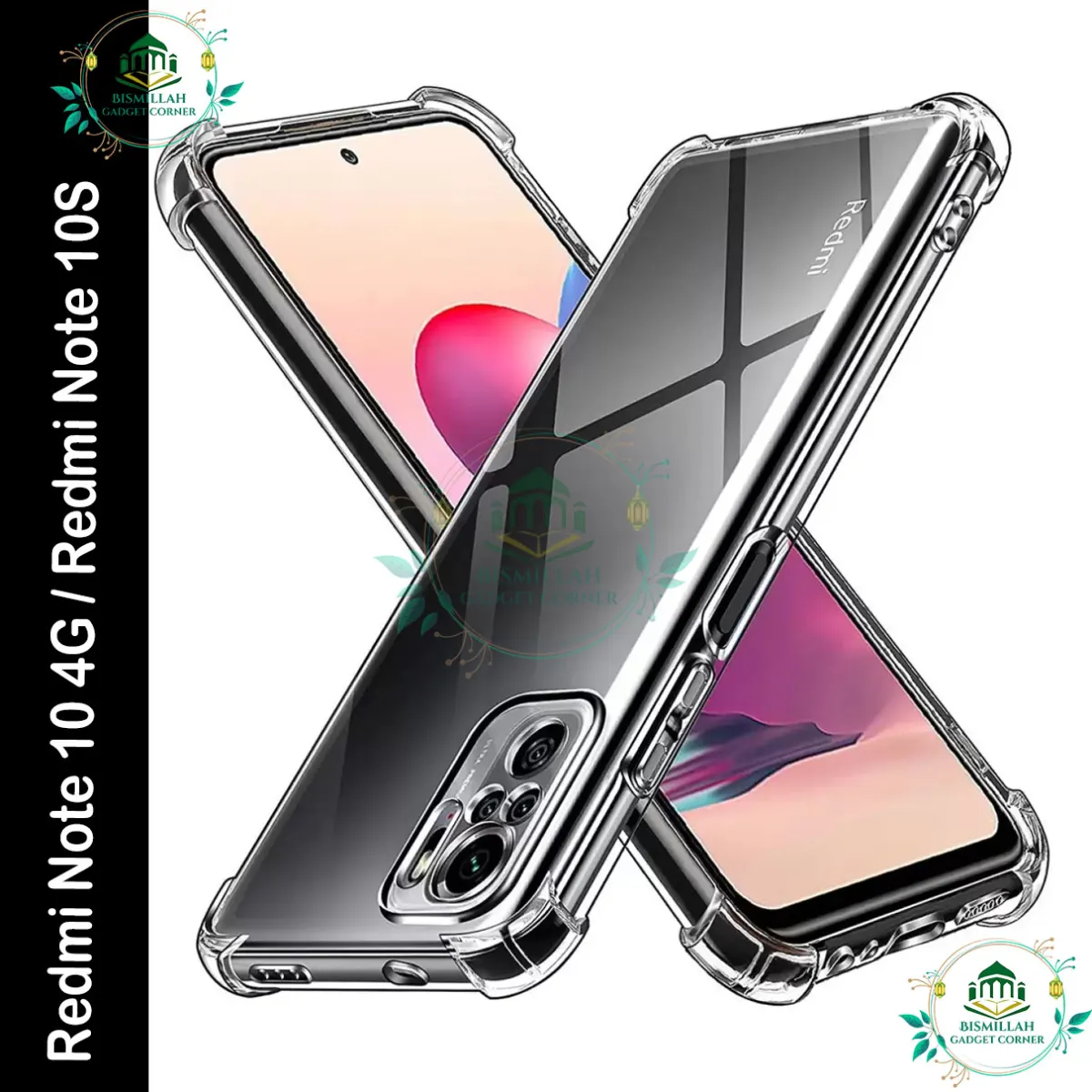Transparent back cover For Xiaomi Redmi Note 10 4G / Xiaomi Redmi Note 10S Luxury transparent Protect Back Cover Soft Case