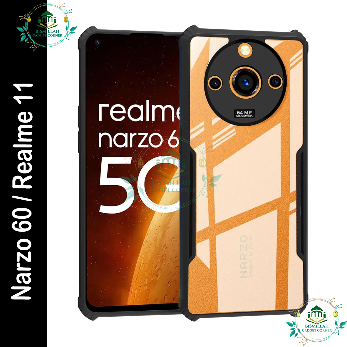 Xundd Back Cover for Realme Narzo 60 5G / Realme 11 5G Transparent Hybrid Hard PC Back Bumper Silicone Phone Cases Price in Bangladesh - Mobile.com.bd
