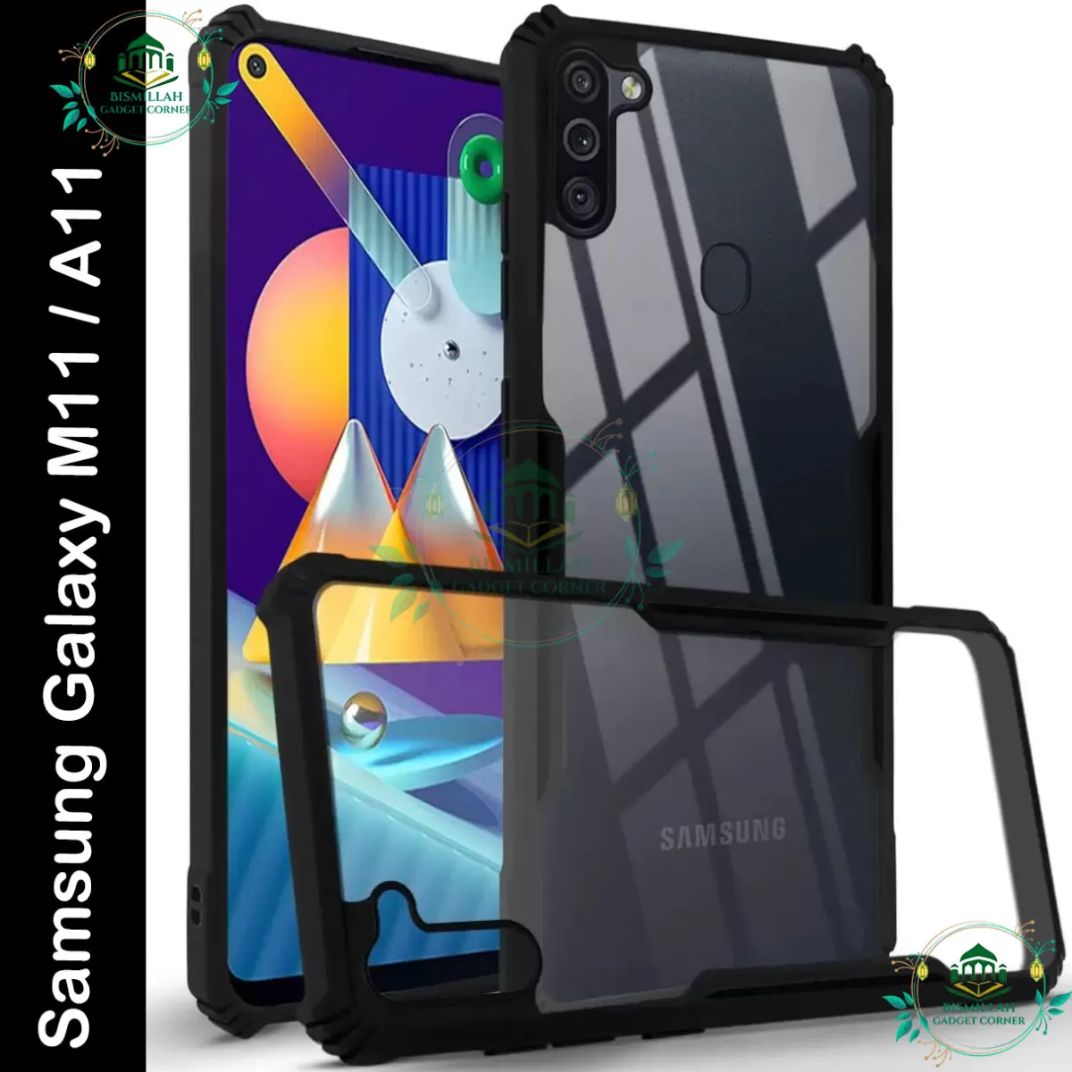 Xundd Back Cover for Samsung Galaxy M11 / Samsung Galaxy A11 Transparent Hybrid Hard PC Back Bumper