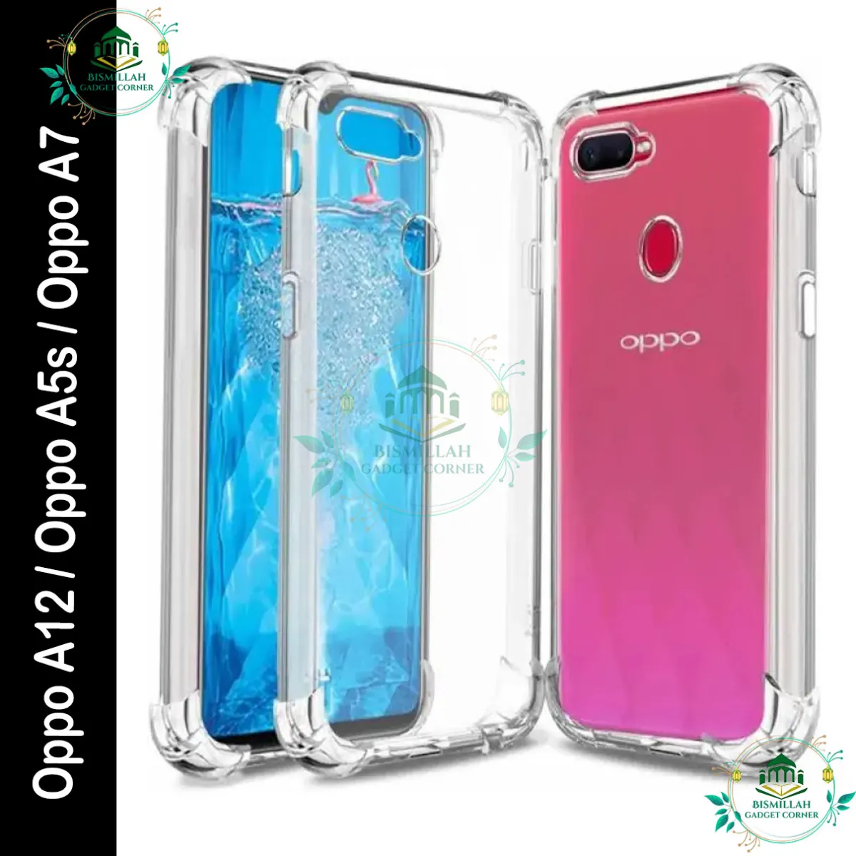Original Transparent back cover For Oppo A12 / Oppo A5s / Oppo A7 / Oppo F9 / Oppo F9 Pro Luxury transparent Protect Back Cover Soft Case