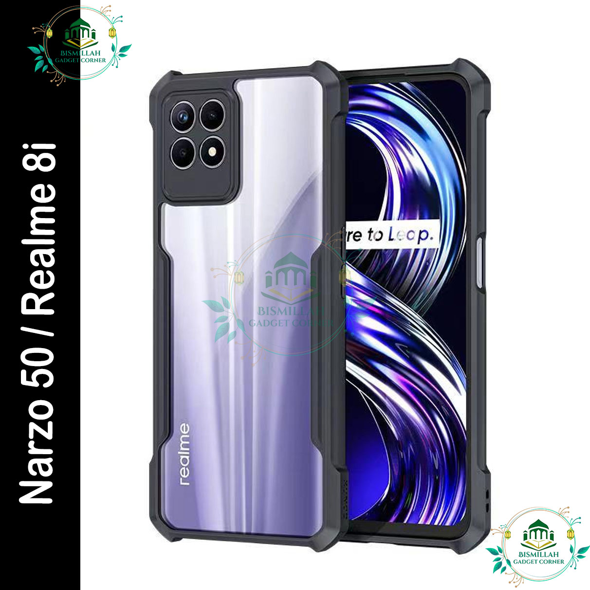 Original Xundd Back Cover for Realme Narzo 50 / Realme 8i Transparent Hybrid Hard PC Back Bumper Silicone Phone Cases Price in Bangladesh - Mobile.com.bd